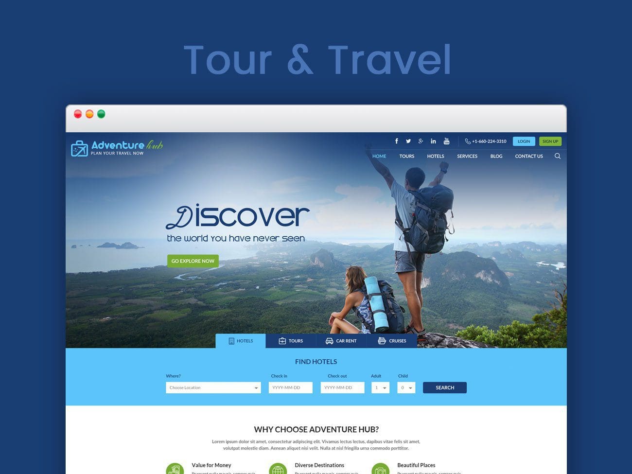طراحی سایت آژانس مسافرتی 